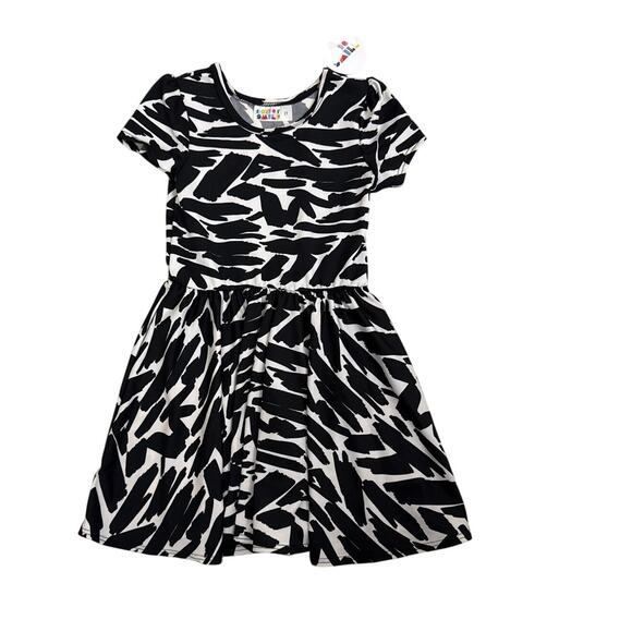 Dot Dot Smile Black White Printed Twirl Dress Size Youth Girl's 2T NWT - Picture 1 of 2